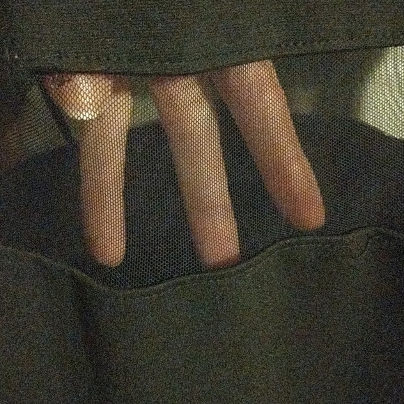 Black midi dress with sheer panelling - Picture 3 of 3